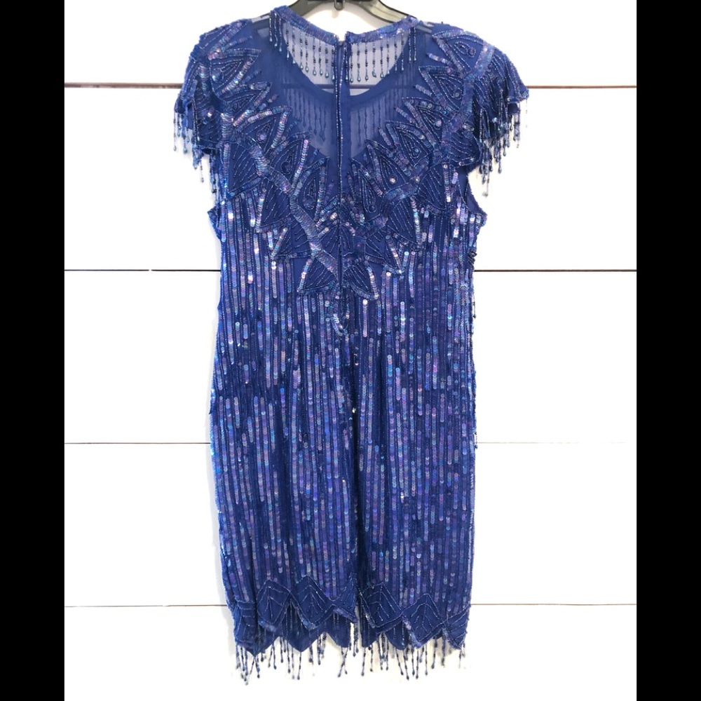 Vintage cocktail dress size 12 royal blue